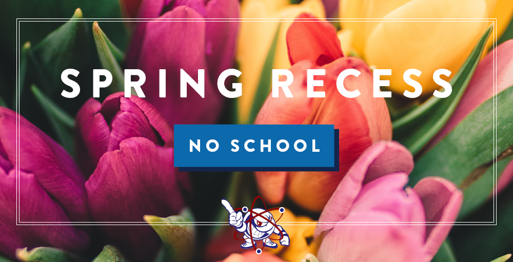 There will be no school on Monday, April 6th through Friday, April 10th for Spring Recess