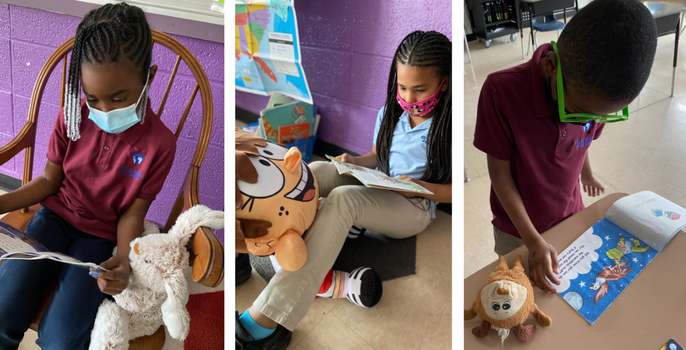 The Syracuse Academy of Science and Citizenship 2nd grade students read to their stuffed animals as a reward for achieving their classroom goal set earlier this year.