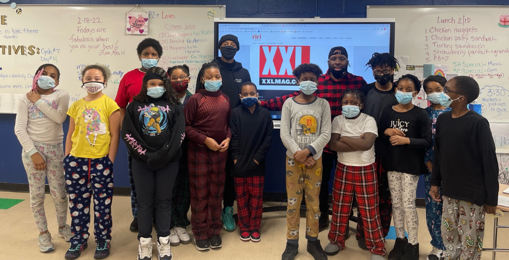 Kemet High, a guest speaker for Syracuse Academy of Science and Citizenship elementary school’s 28 Speakers in 28 Days series spoke with the students about being a music journalist for XXL Magazine.