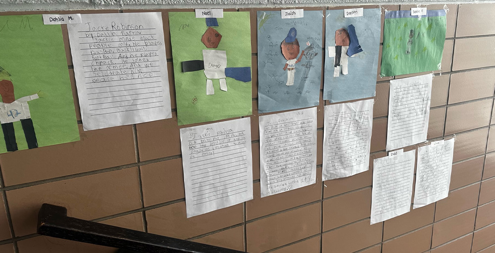CSAS 2nd Graders Learn About Jackie Robinson During Black History Month