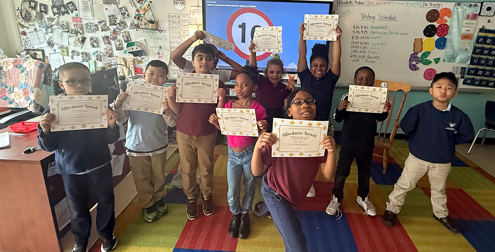 Citizenship & Science Academy of Syracuse Elementary Class is Celebrating Perfect Attendance in April